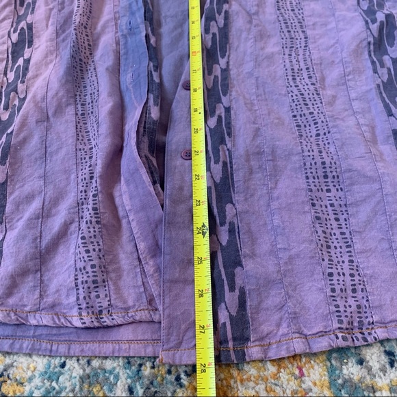 The Territory Ahead | New Purple Dyed Aztec Button Down Top - Picture 9 of 12